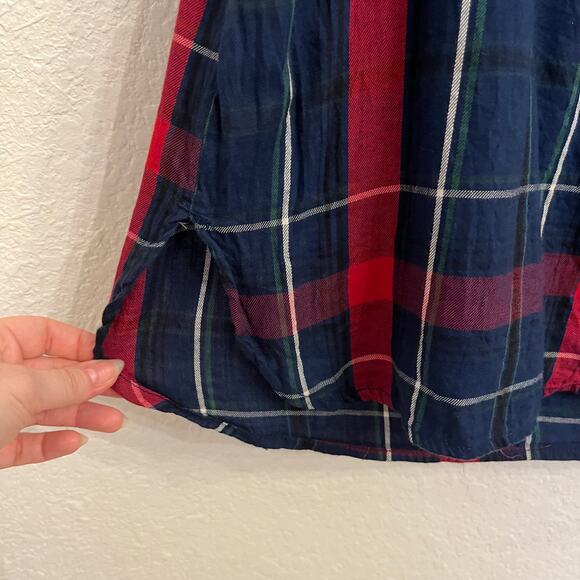 True Craft Womens Plaid Shirt XL Flannel Tartan Lightweight Modal Blend Granola - Picture 7 of 12